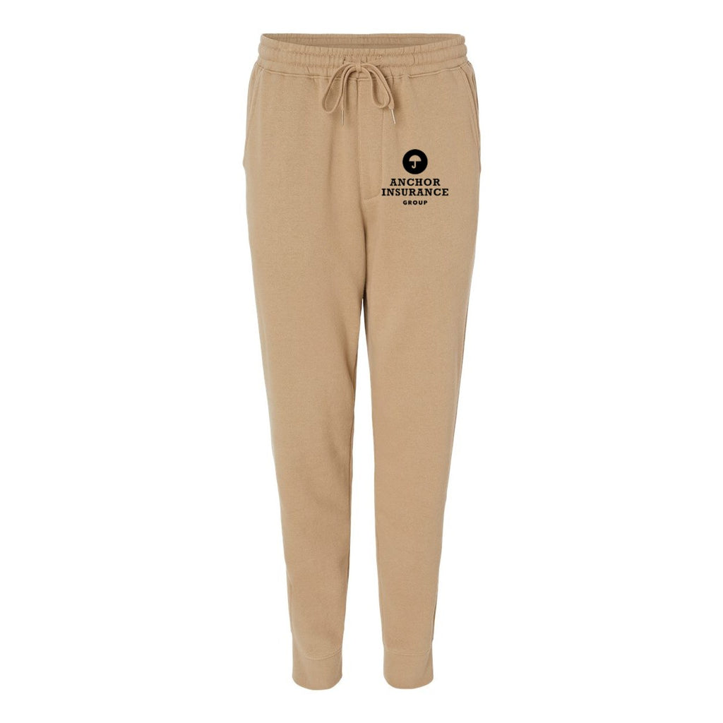 Independent Trading Co. Men's Midweight Fleece Sweatpants - Sandstone - Front