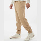 Independent Trading Co. Men's Midweight Fleece Sweatpants - Sandstone - On Model Side