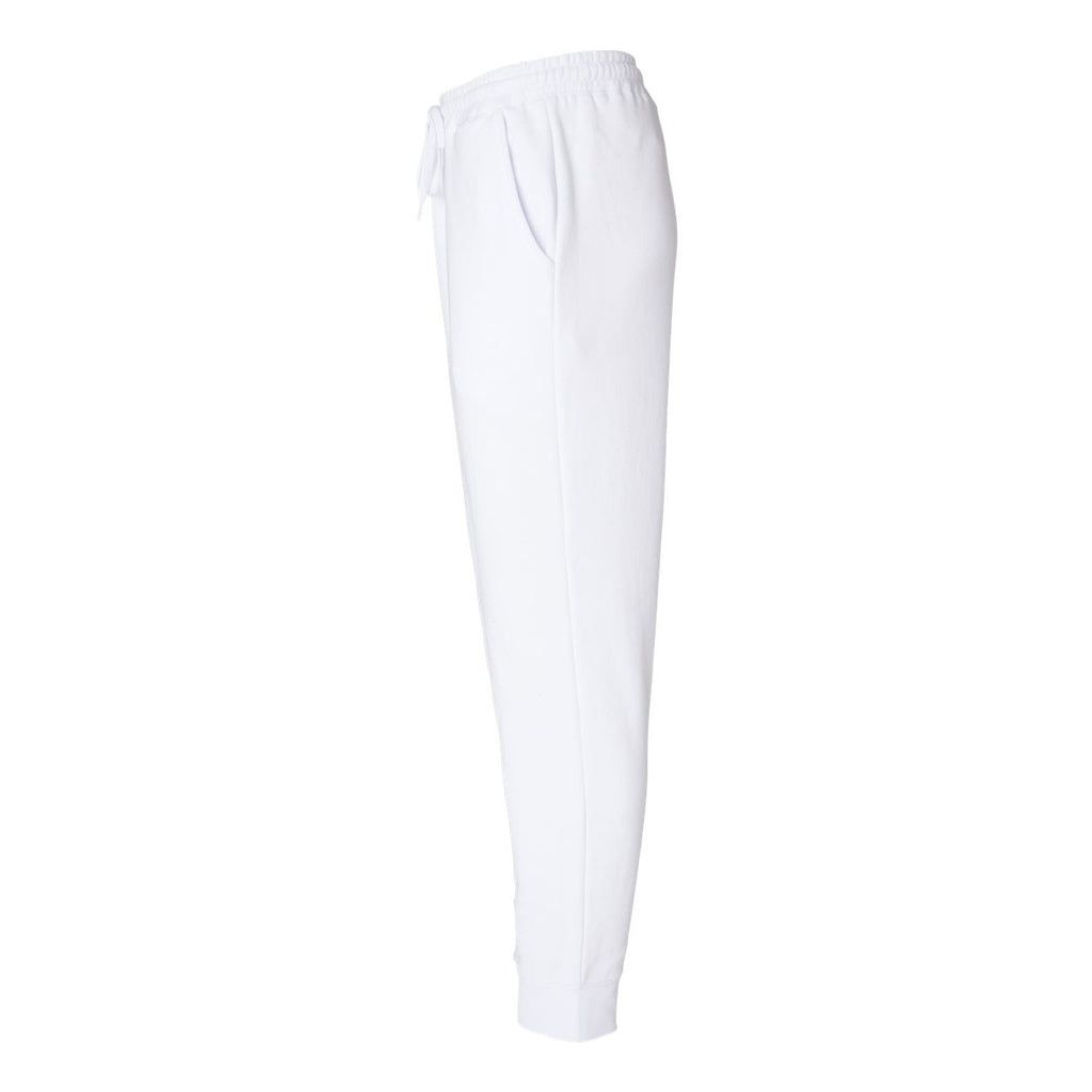 Independent Trading Co. Men's Midweight Fleece Sweatpants - White - Direct Side