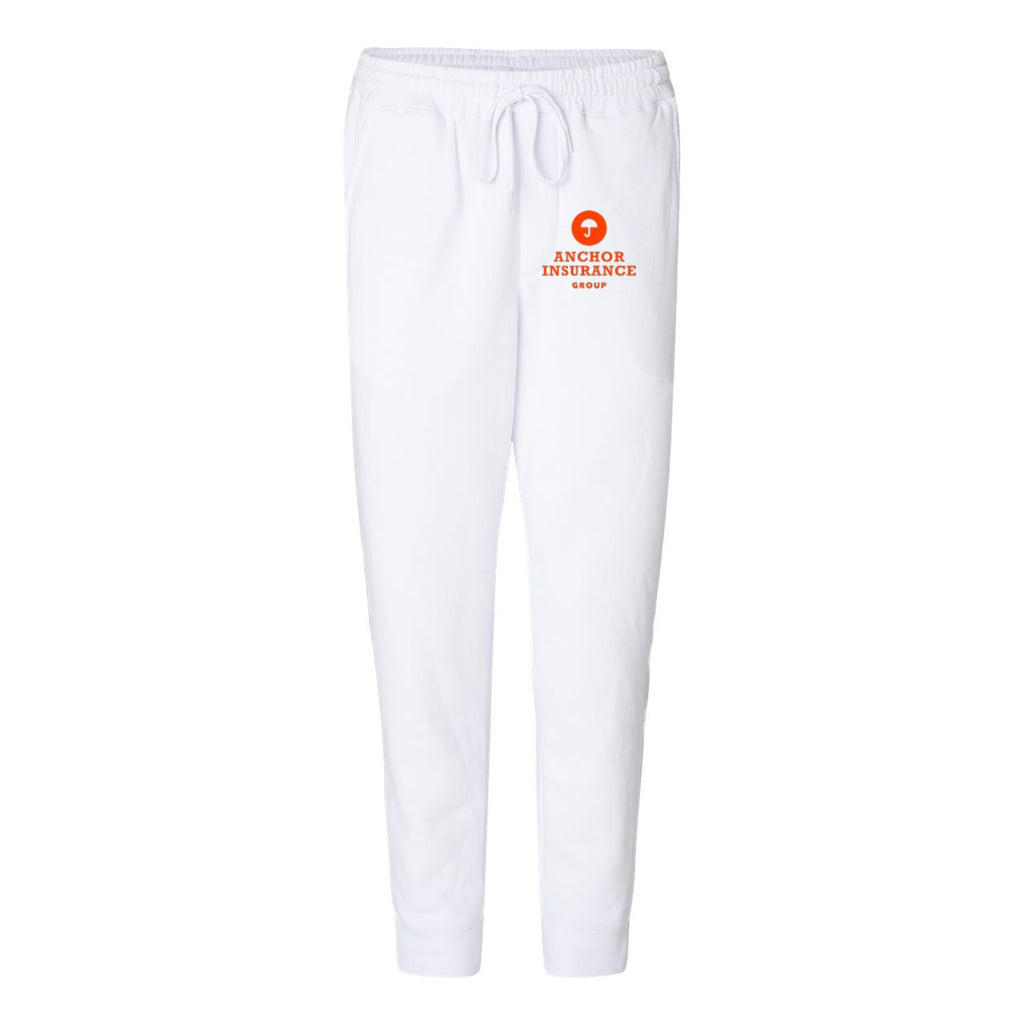 Independent Trading Co. Men's Midweight Fleece Sweatpants - White - Front