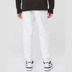 Independent Trading Co. Men's Midweight Fleece Sweatpants - White - On Model Back