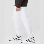 Independent Trading Co. Men's Midweight Fleece Sweatpants - White - On Model Side