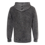 Independent Trading Co. Unisex Midweight Mineral Wash Hooded Sweatshirt Embroidery - Black - Back