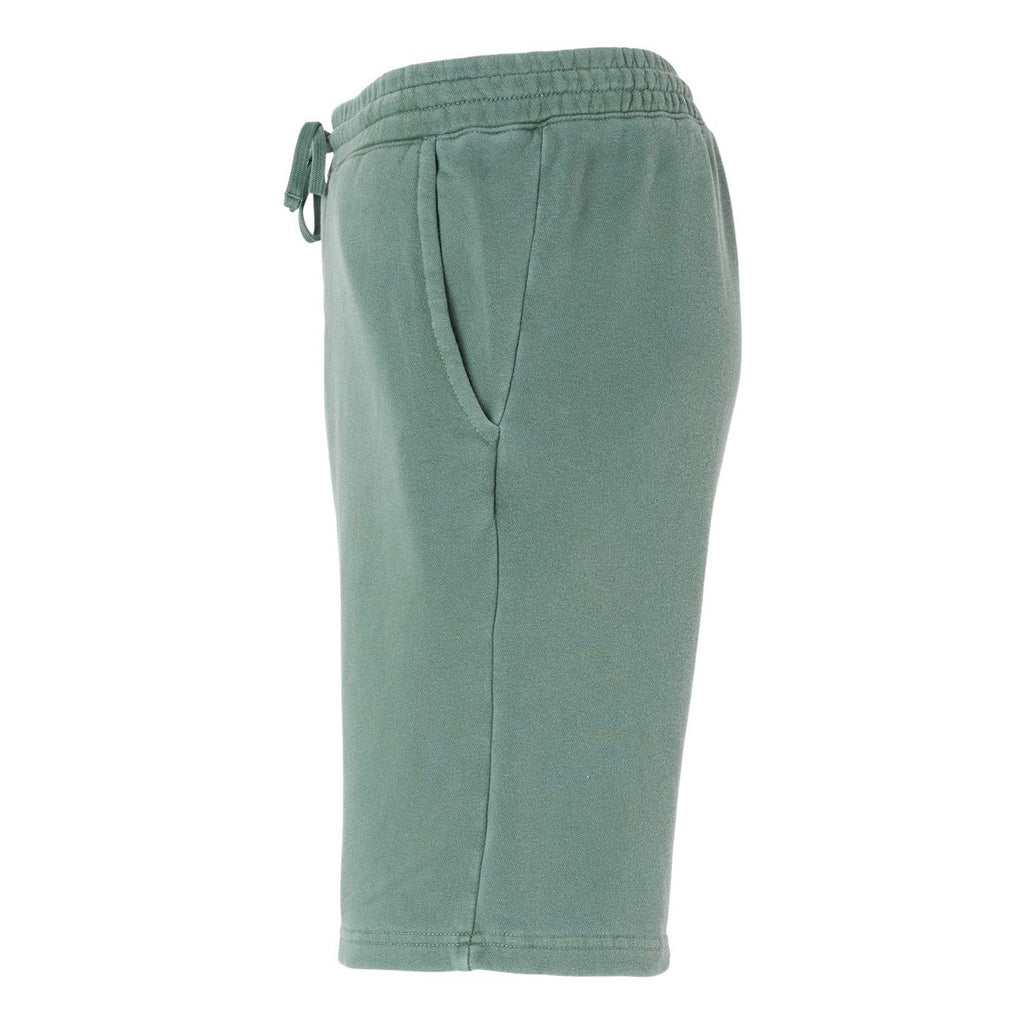 Independent Trading Co. Unisex Pigment-Dyed Fleece Shorts - Pigment Alpine Green - Direct Side