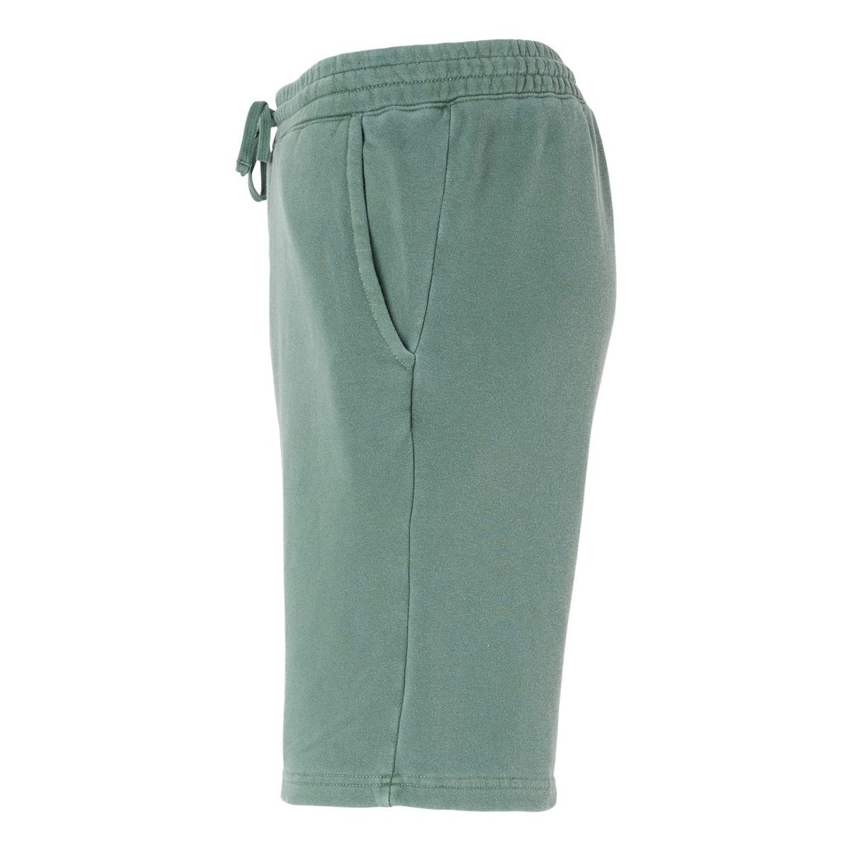 Independent Trading Co. Unisex Pigment-Dyed Fleece Shorts - Pigment Alpine Green - Direct Side