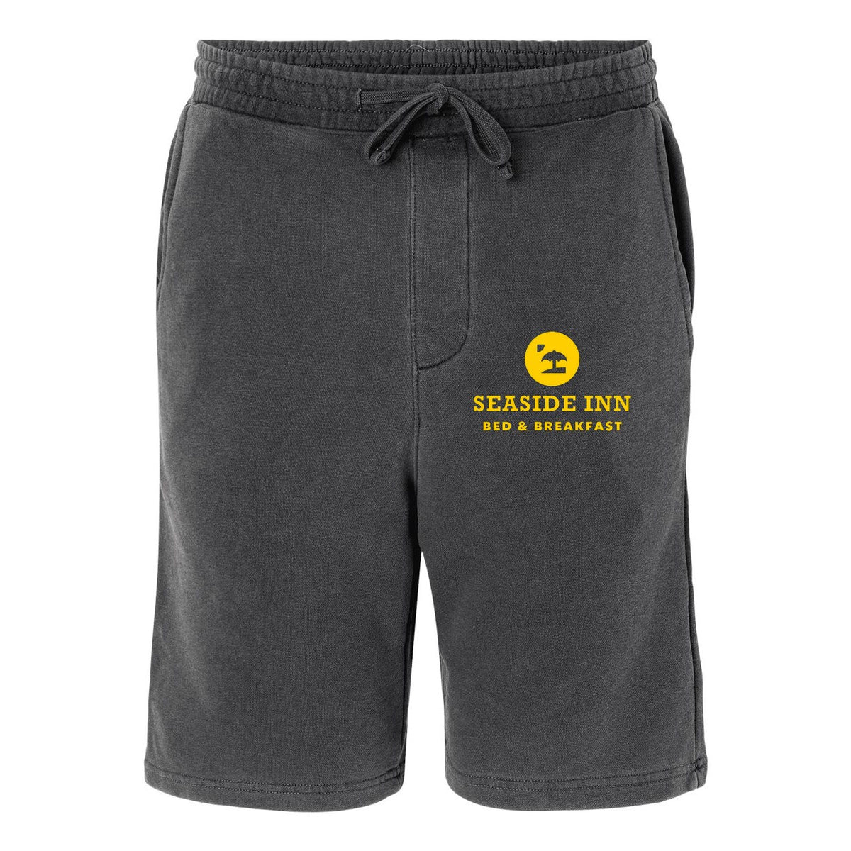 Independent Trading Co. Unisex Pigment-Dyed Fleece Shorts - Pigment Black - Front