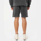 Independent Trading Co. Unisex Pigment-Dyed Fleece Shorts - Pigment Black - On Model Back
