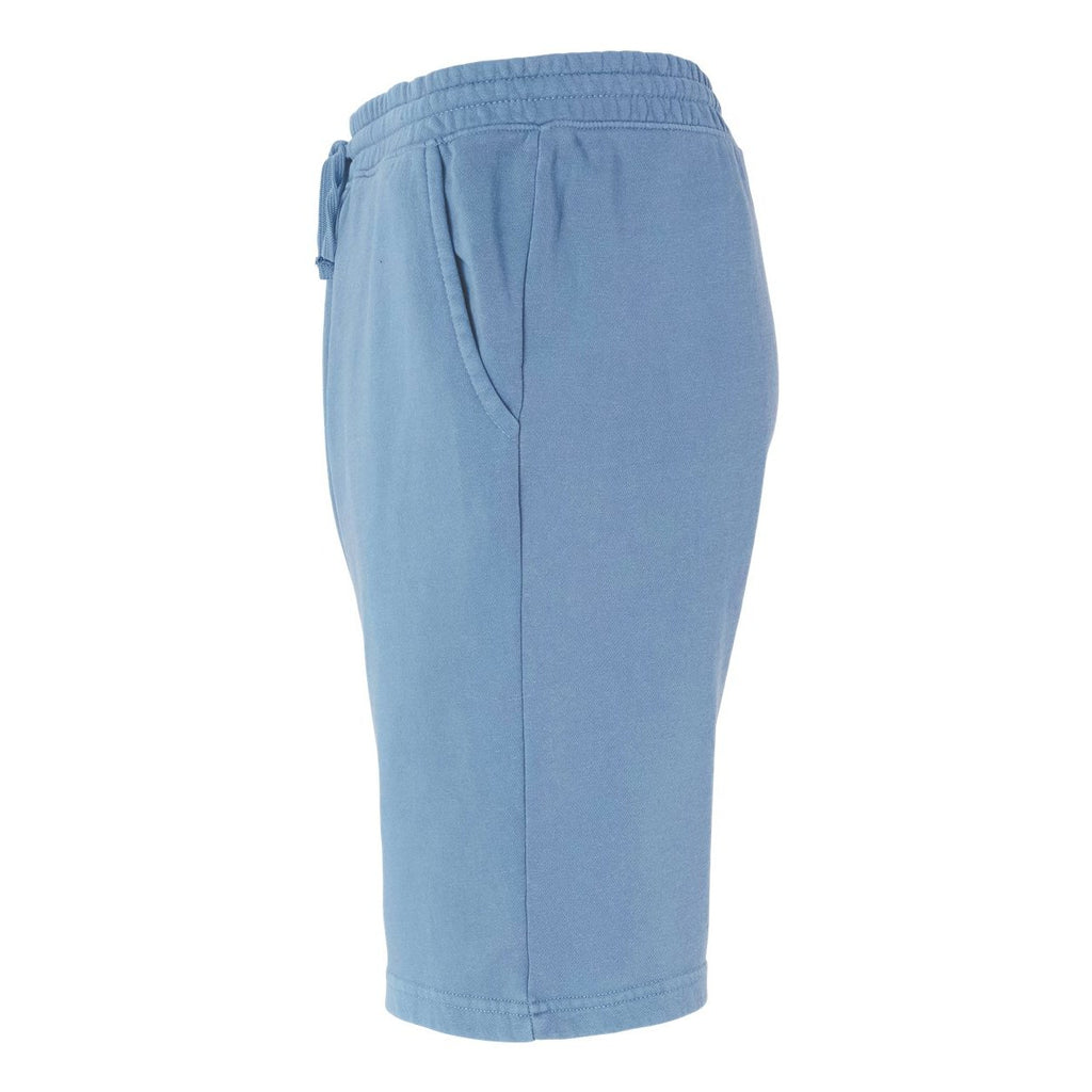 Independent Trading Co. Unisex Pigment-Dyed Fleece Shorts - Pigment Light Blue - Direct Side