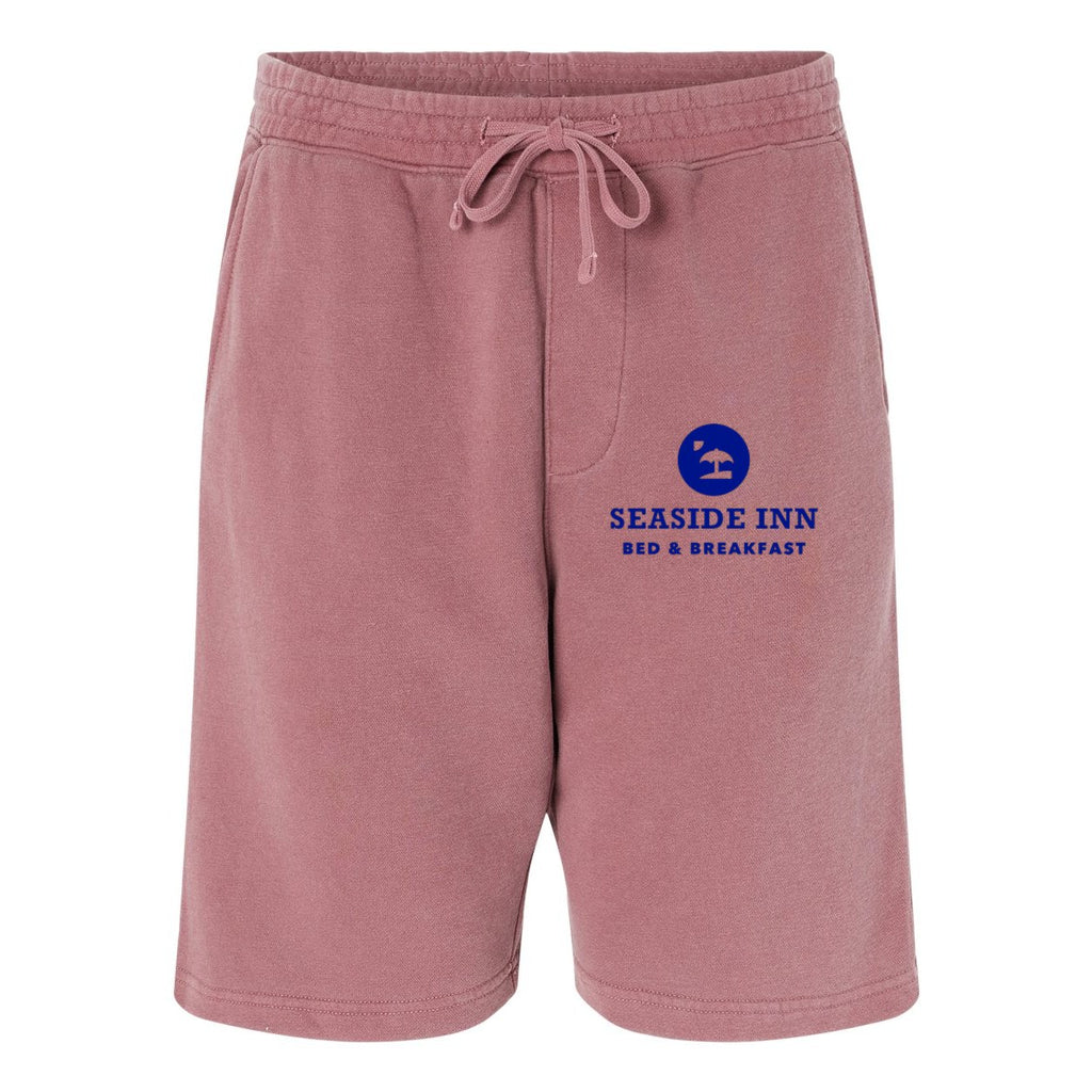 Independent Trading Co. Unisex Pigment-Dyed Fleece Shorts - Pigment Maroon - Front