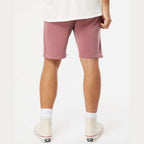 Independent Trading Co. Unisex Pigment-Dyed Fleece Shorts - Pigment Maroon - On Model Back