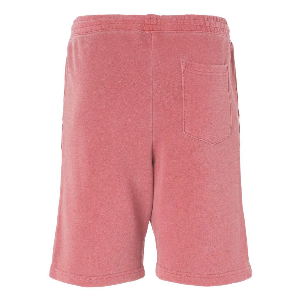 Independent Trading Co. Unisex Pigment-Dyed Fleece Shorts - Pigment Pink - Back