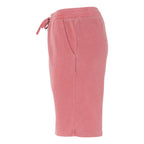 Independent Trading Co. Unisex Pigment-Dyed Fleece Shorts - Pigment Pink - Direct Side