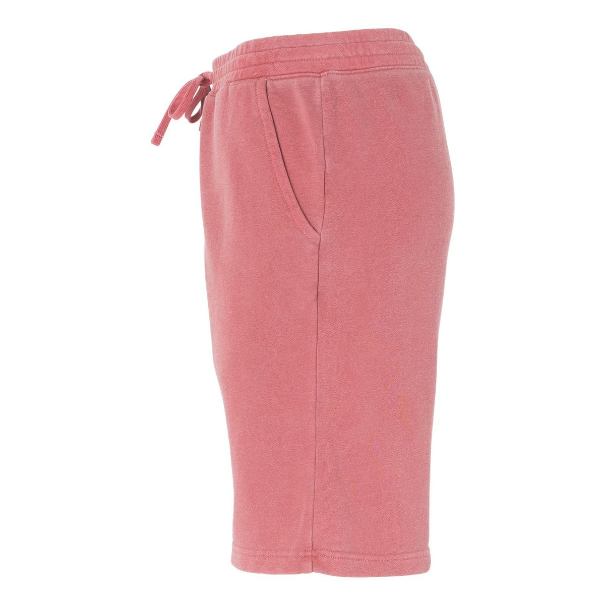 Independent Trading Co. Unisex Pigment-Dyed Fleece Shorts - Pigment Pink - Direct Side