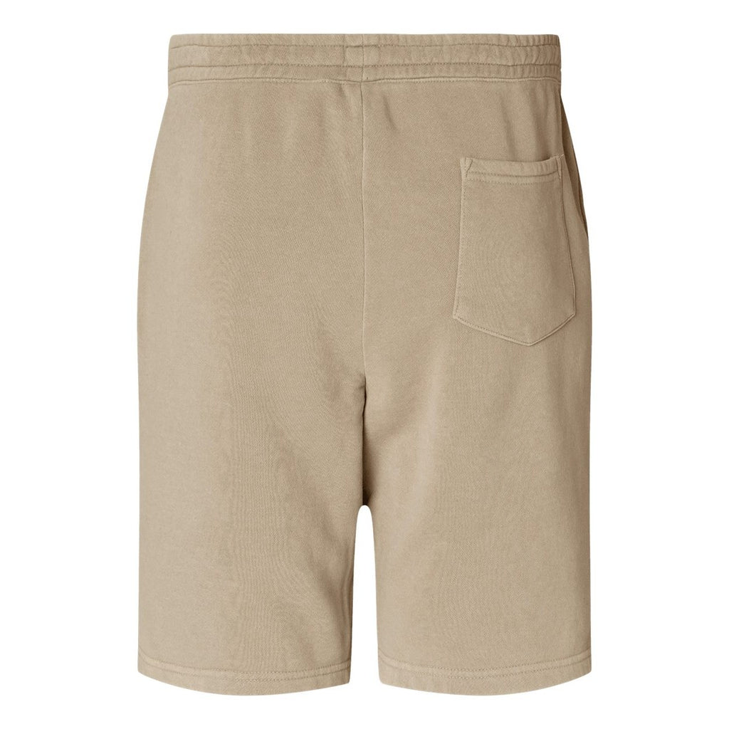Independent Trading Co. Unisex Pigment-Dyed Fleece Shorts - Pigment Sandstone - Back