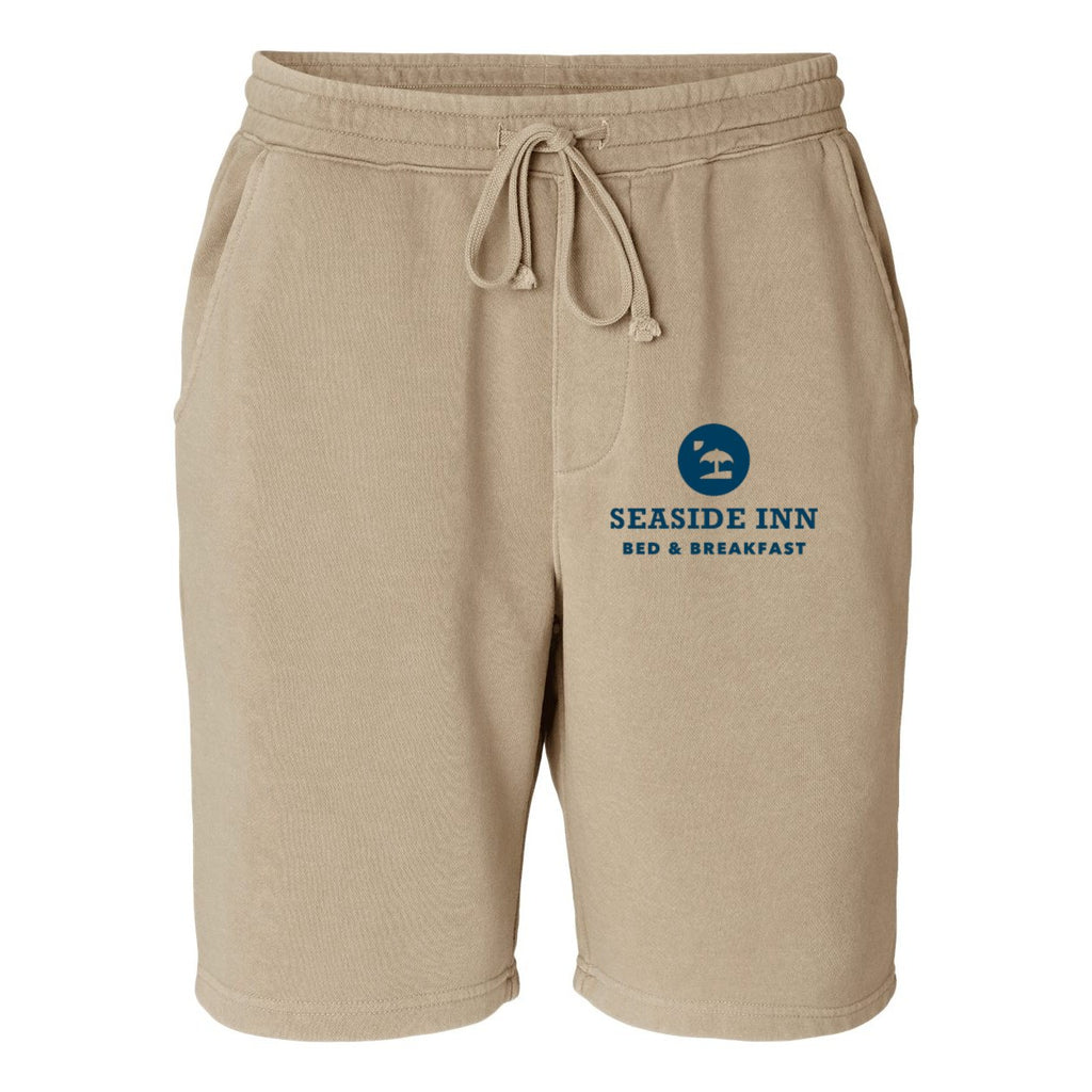 Independent Trading Co. Unisex Pigment-Dyed Fleece Shorts - Pigment Sandstone - Front