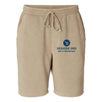 Independent Trading Co. Unisex Pigment-Dyed Fleece Shorts - Pigment Sandstone - Front