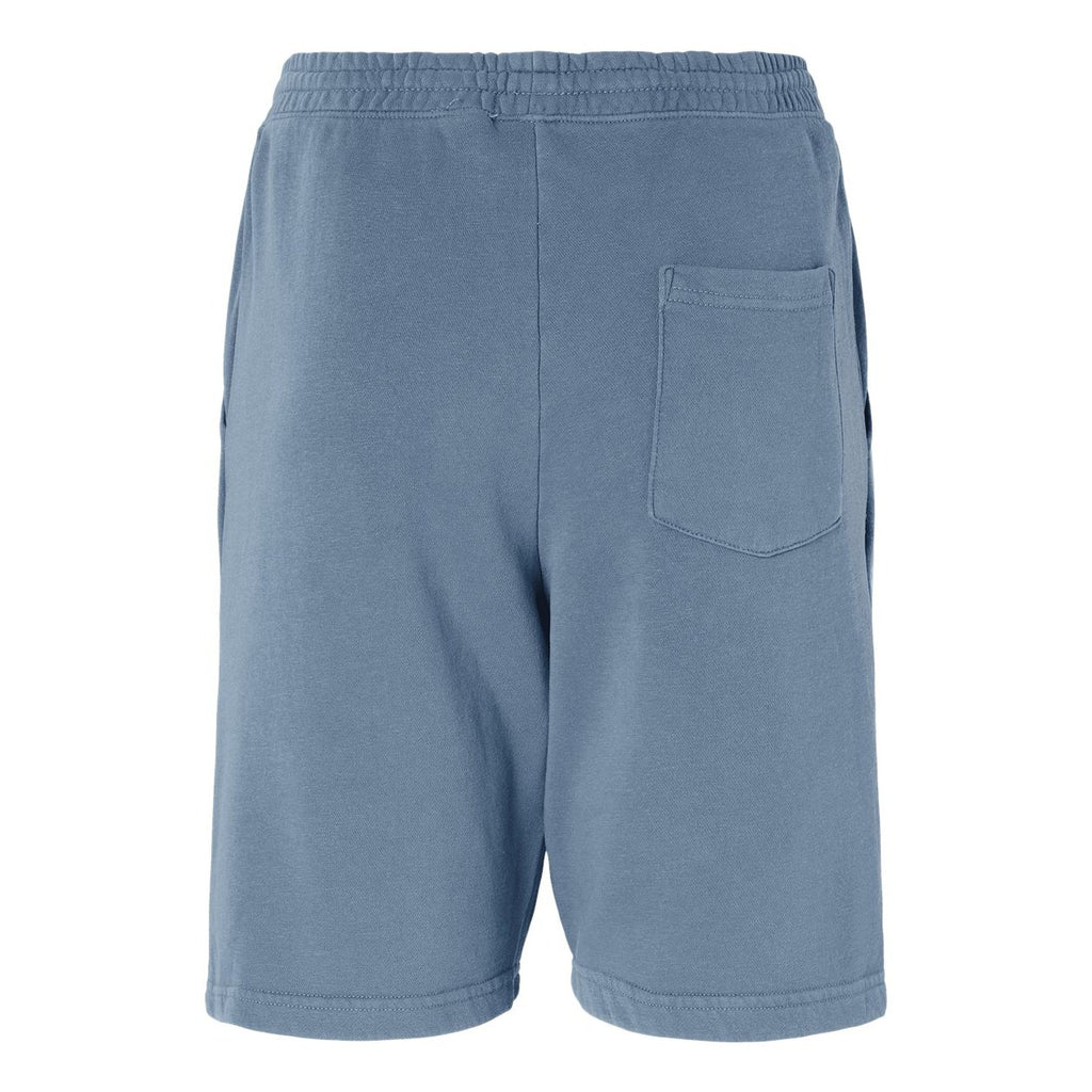 Independent Trading Co. Unisex Pigment-Dyed Fleece Shorts - Pigment Slate Blue - Back
