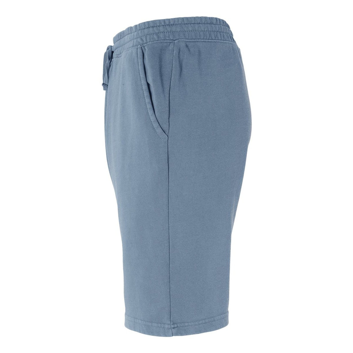 Independent Trading Co. Unisex Pigment-Dyed Fleece Shorts - Pigment Slate Blue - Direct Side