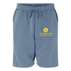 Independent Trading Co. Unisex Pigment-Dyed Fleece Shorts - Pigment Slate Blue - Front