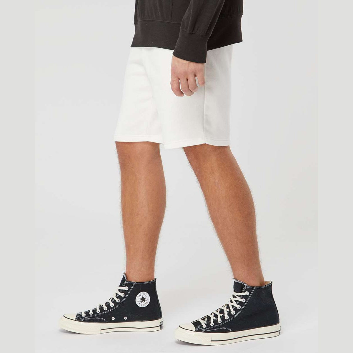 Independent Trading Co. Unisex Pigment-Dyed Fleece Shorts - Prepared For Dye - On Model Side