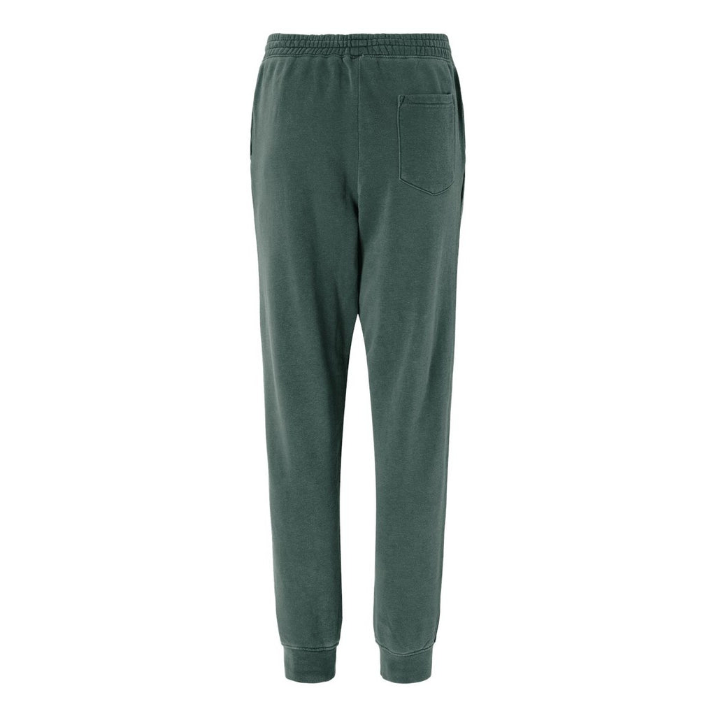 Independent Trading Co. Unisex Pigment-Dyed Fleece Sweatpants - Pigment Alpine Green - Back