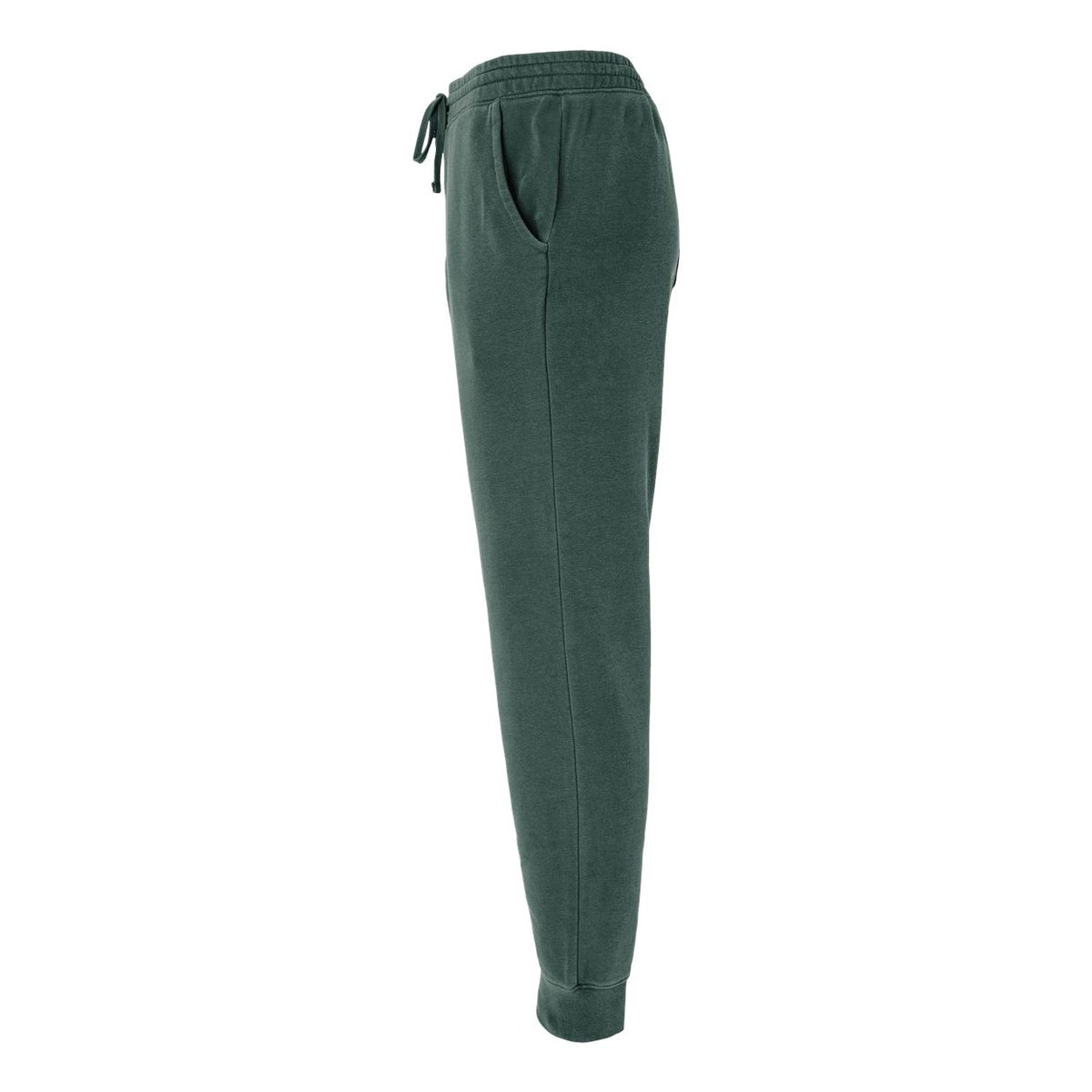 Independent Trading Co. Unisex Pigment-Dyed Fleece Sweatpants - Pigment Alpine Green - Direct Side