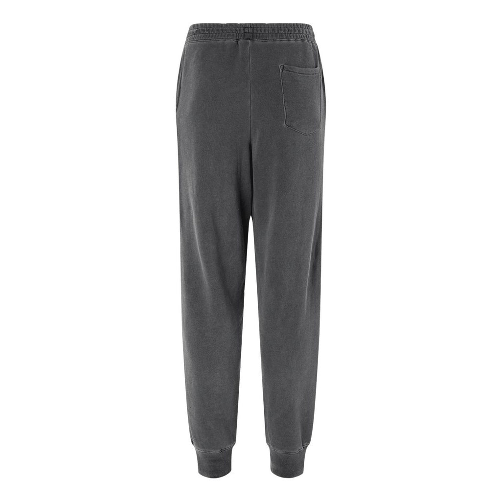 Independent Trading Co. Unisex Pigment-Dyed Fleece Sweatpants - Pigment Black - Back