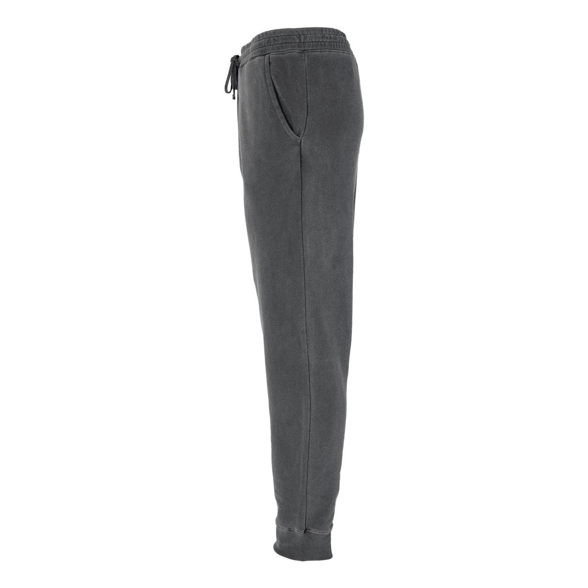 Independent Trading Co. Unisex Pigment-Dyed Fleece Sweatpants - Pigment Black - Direct Side