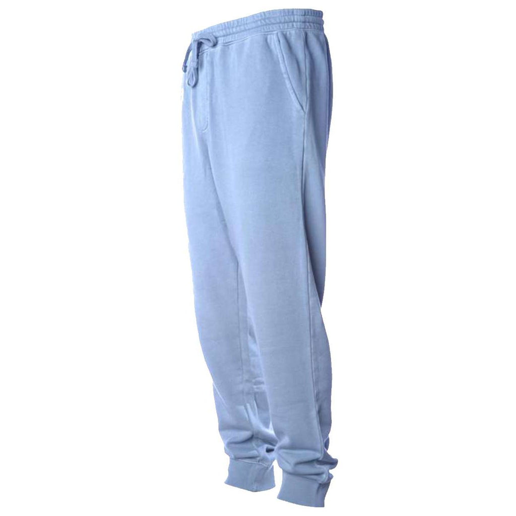 Independent Trading Co. Unisex Pigment-Dyed Fleece Sweatpants - Pigment Light Blue - Side