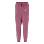 Independent Trading Co. Unisex Pigment-Dyed Fleece Sweatpants - Pigment Maroon - Front