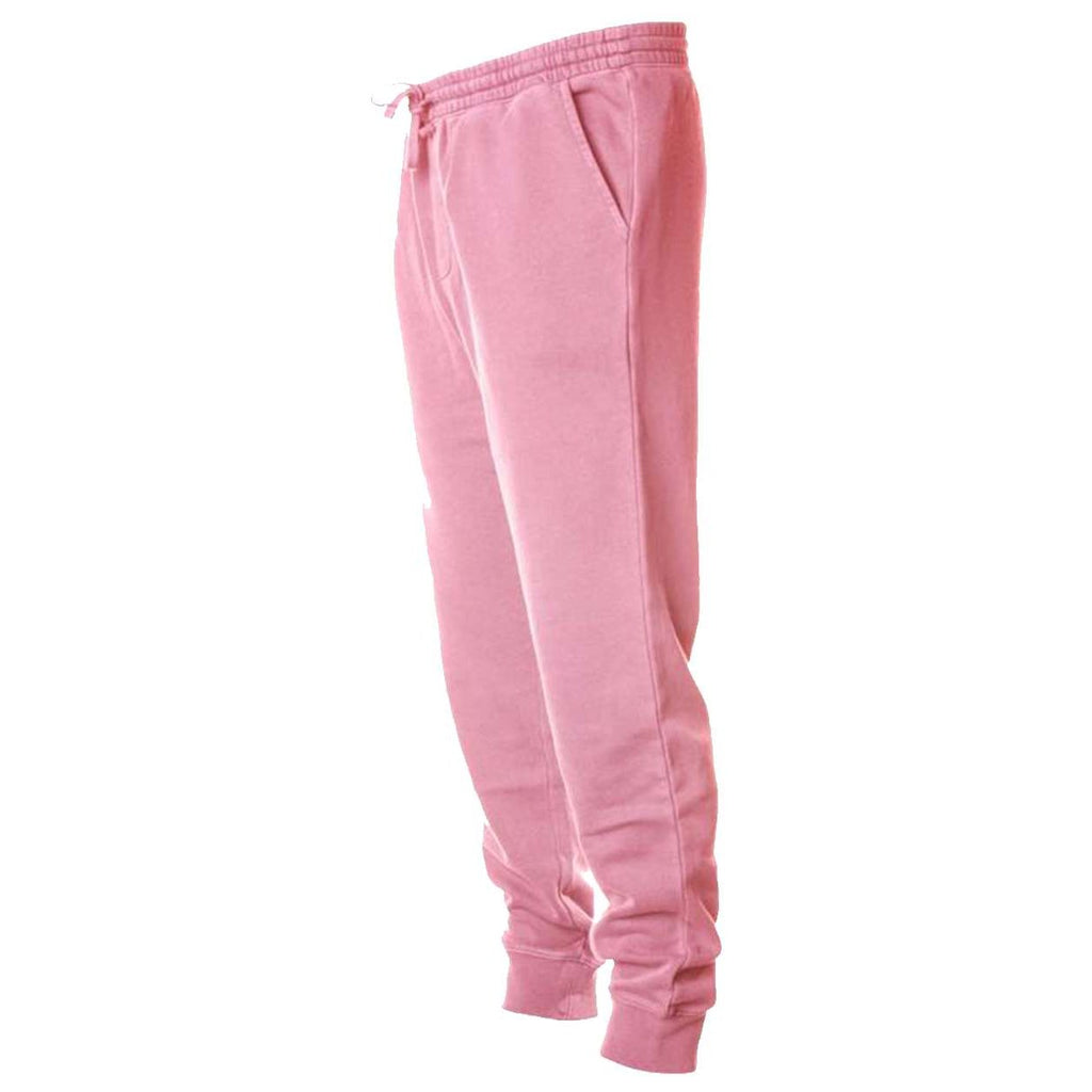 Independent Trading Co. Unisex Pigment-Dyed Fleece Sweatpants - Pigment Pink - Side