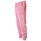 Independent Trading Co. Unisex Pigment-Dyed Fleece Sweatpants - Pigment Pink - Side