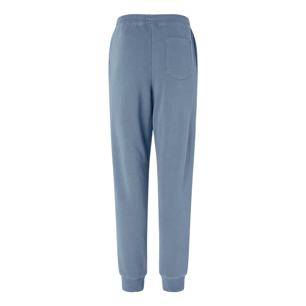Independent Trading Co. Unisex Pigment-Dyed Fleece Sweatpants - Pigment Slate Blue - Back