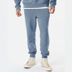 Independent Trading Co. Unisex Pigment-Dyed Fleece Sweatpants - Pigment Slate Blue - On Model Front