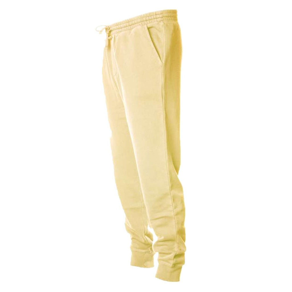 Independent Trading Co. Unisex Pigment-Dyed Fleece Sweatpants - Pigment Yellow - Side