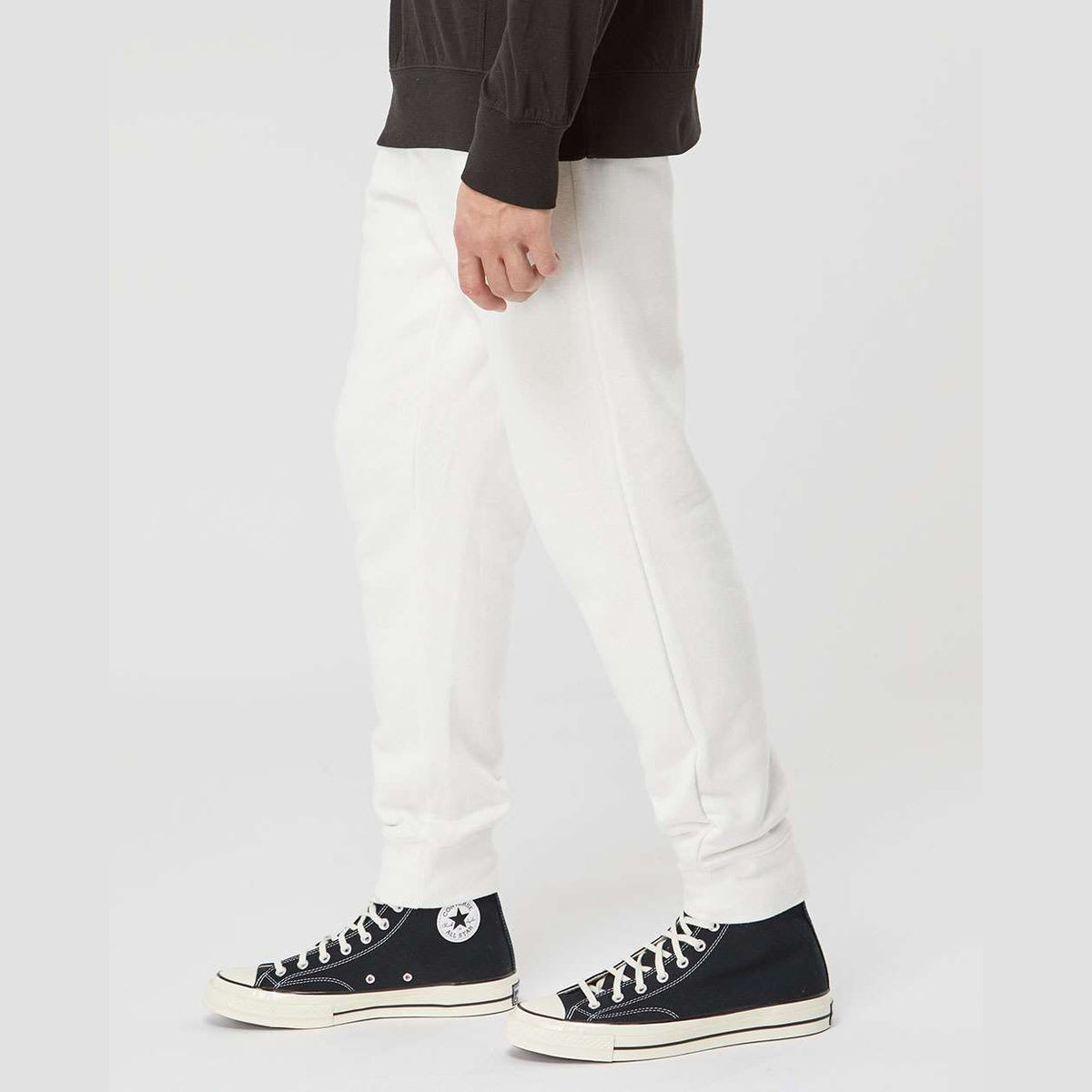 Independent Trading Co. Unisex Pigment-Dyed Fleece Sweatpants - Prepared For Dye - On Model Side