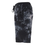 Independent Trading Co. Unisex Tie-Dyed Fleece Shorts - Tie Dye Black - Direct Side