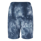 Independent Trading Co. Unisex Tie-Dyed Fleece Shorts - Tie Dye Navy - Back
