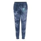 Independent Trading Co. Unisex Tie-Dyed Fleece Sweatpants - Tie Dye Navy - Front