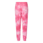 Independent Trading Co. Unisex Tie-Dyed Fleece Sweatpants - Tie Dye Pink - Back