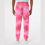 Independent Trading Co. Unisex Tie-Dyed Fleece Sweatpants - Tie Dye Pink - On Model Back
