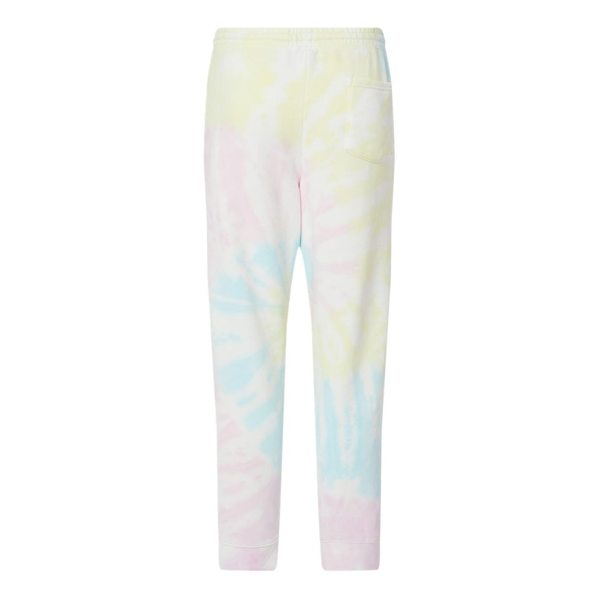 Independent Trading Co. Unisex Tie-Dyed Fleece Sweatpants - Tie Dye Sunset Swirl - Back