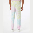 Independent Trading Co. Unisex Tie-Dyed Fleece Sweatpants - Tie Dye Sunset Swirl - On Model Back