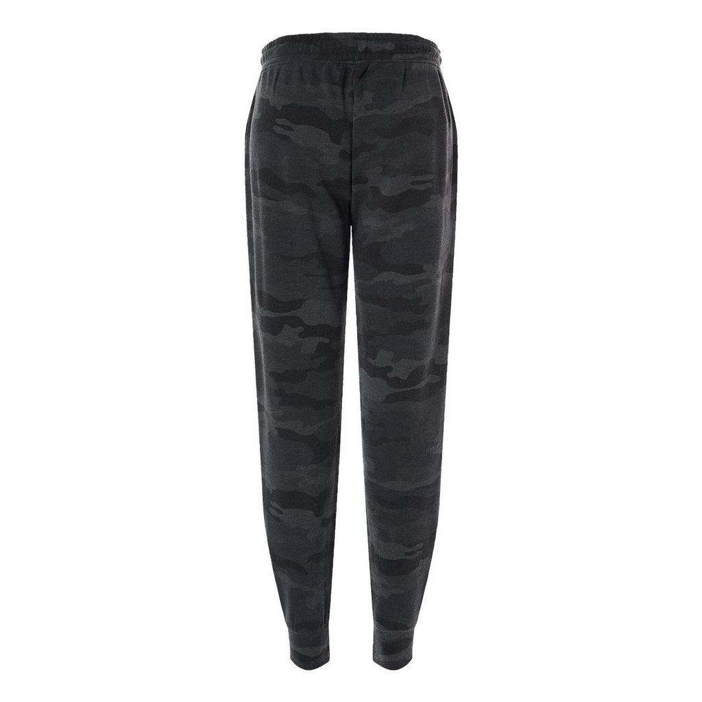 Independent Trading Co. Women's California Wave Wash Sweatpants - Black Camo Heather - Back