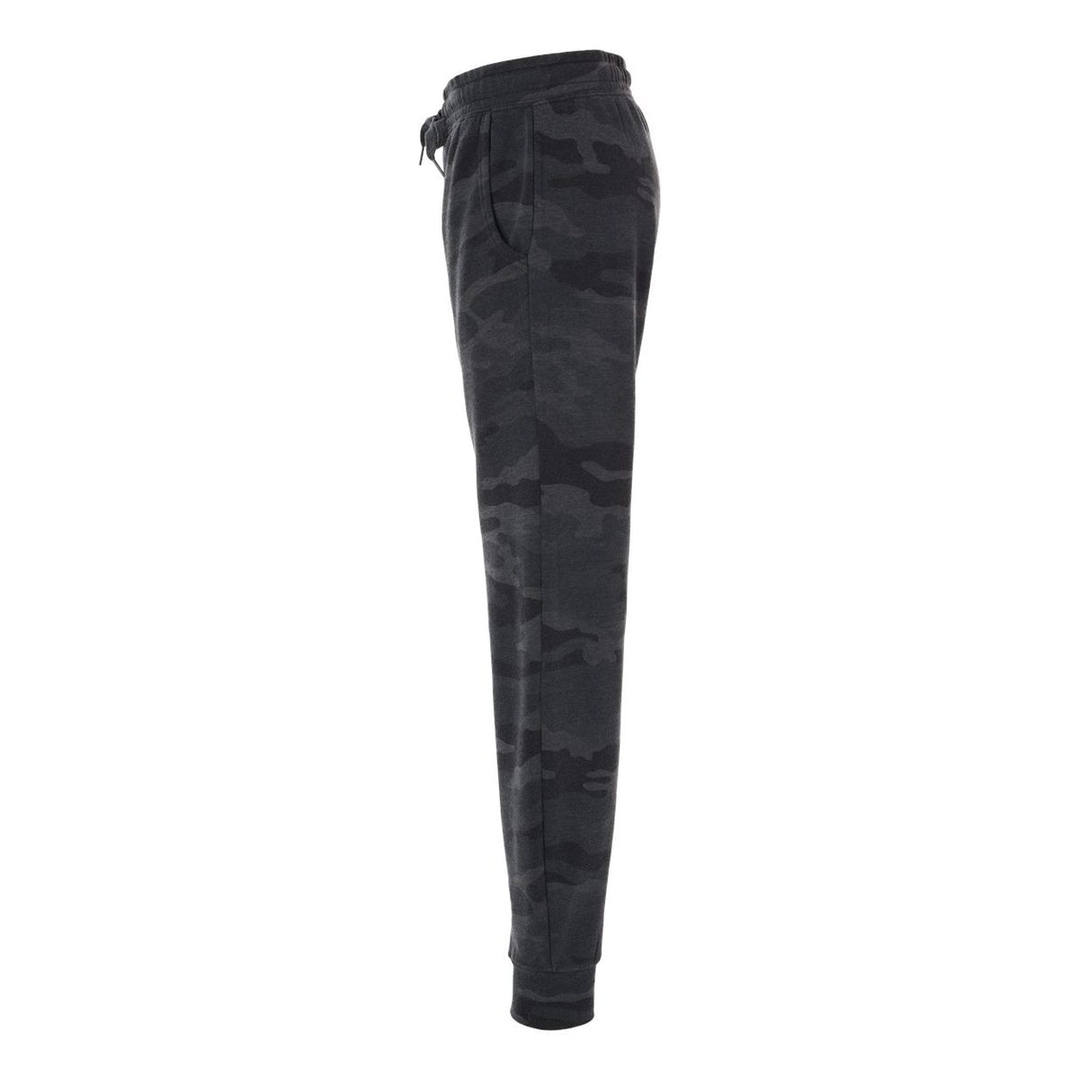 Independent Trading Co. Women's California Wave Wash Sweatpants - Black Camo Heather - Direct Side