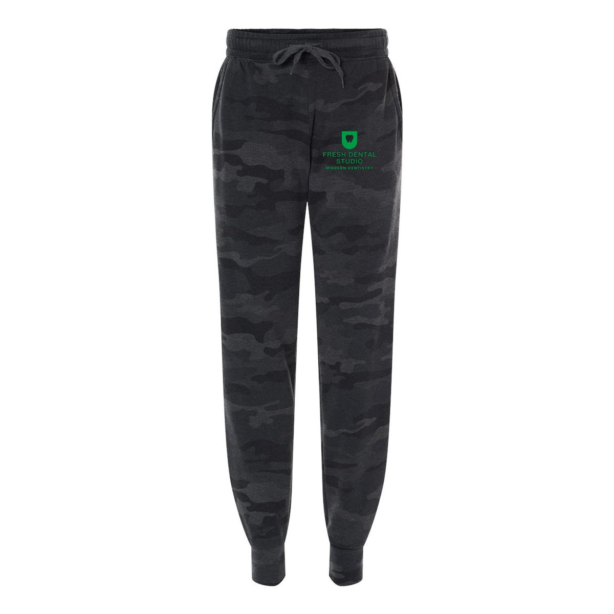 Independent Trading Co. Women's California Wave Wash Sweatpants - Black Camo Heather - Front