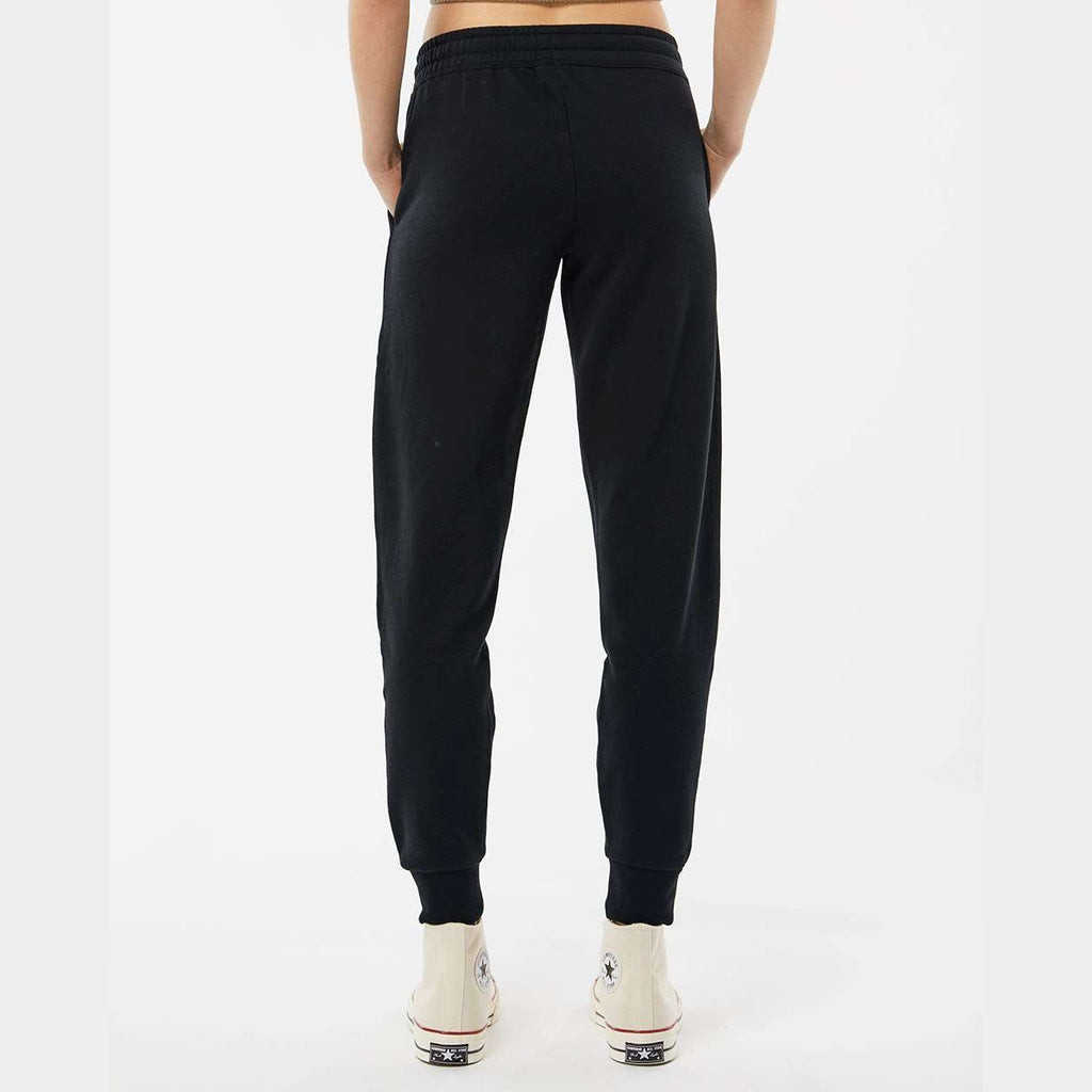Independent Trading Co. Women's California Wave Wash Sweatpants - Black - On Model Back