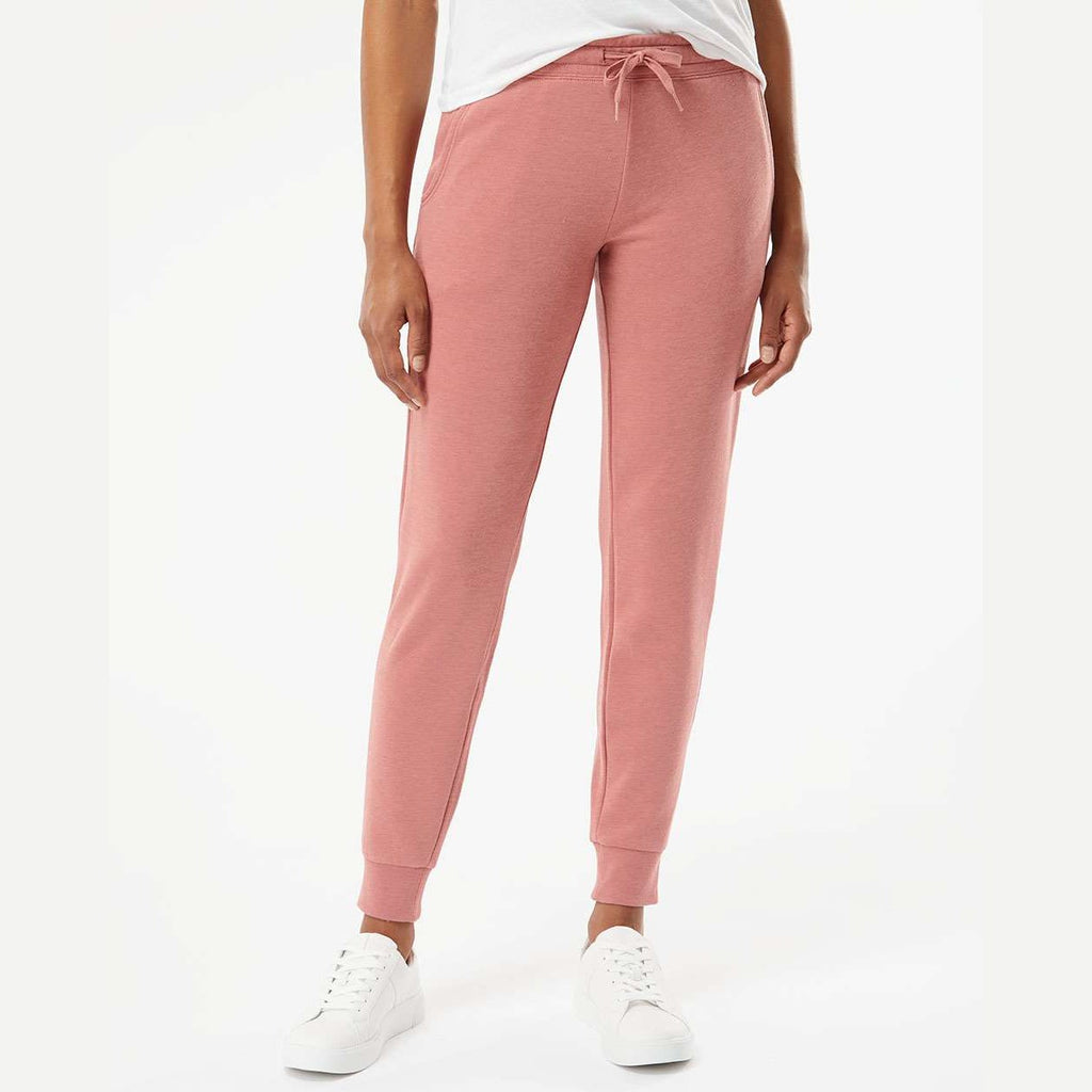 Independent Trading Co. Women's California Wave Wash Sweatpants - Dusty Rose - On Model Front