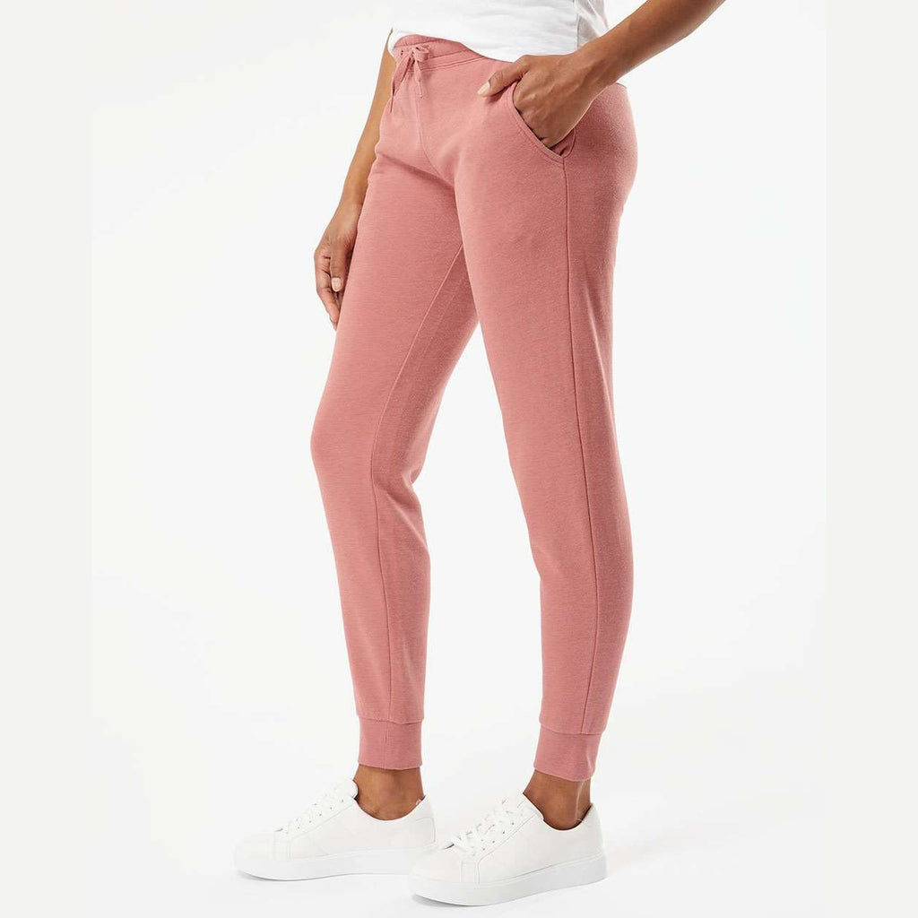 Independent Trading Co. Women's California Wave Wash Sweatpants - Dusty Rose - On Model Side
