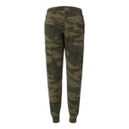 Independent Trading Co. Women's California Wave Wash Sweatpants - Forest Camo Heather - Back